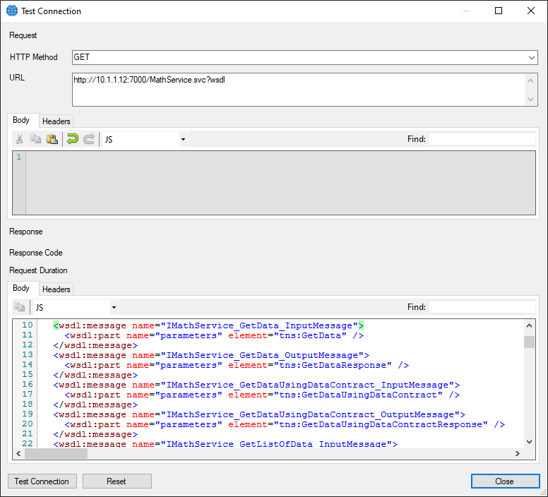 test SSIS HTTP connection